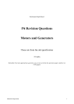 P6 Revision Questions Motors and Generators