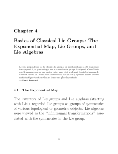 Chapter 4 Basics of Classical Lie Groups: The Exponential Map, Lie