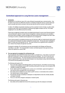 Centralised approach to Long Service Leave management
