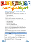 Healthy Food for Active Children - Fact sheet