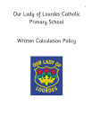 Calculation Policy - Our Lady of Lourdes RC Primary School