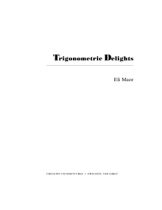 Trigonometric Delights - Pendidikan Matematika USN