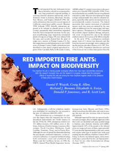 Red Imported Fire Ants: Impact on Biodiversity