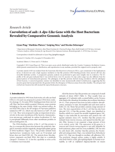 A dps-Like Gene with the Host Bacterium Revealed by Comparative