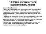 14.3 Complementary and Supplementary Angles