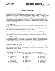 Lactose Intolerance