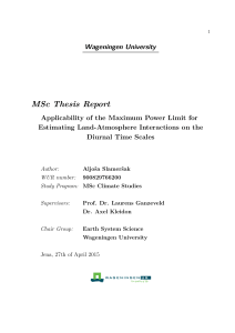 MSc Thesis Report