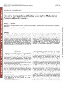 Revisiting the Isobole and Related Quantitative Methods for