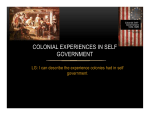 colonial experiences in self government - Reeths