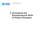 Developing the Entrepreneurial Skills of Project Managers