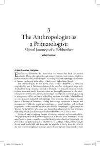 The Anthropologist as a Primatologist