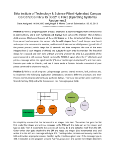 IS C362/ IS F372 (Operating Systems) Assign