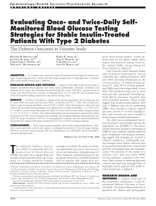 Evaluating Once- and Twice-Daily Self- Monitored