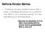 Uniform Circular Motion NOTES