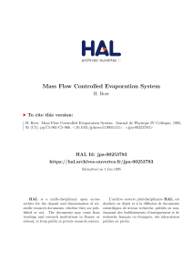 Mass Flow Controlled Evaporation System
