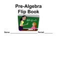 Pre-Algebra Flip Book
