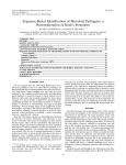 Sequence-Based Identification of Microbial Pathogens