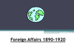 Foreign Affairs 1890-1920