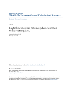 Electrokinetic colloid patterning characterization with a
