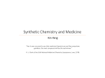 Synthetic Chemistry and Medicine