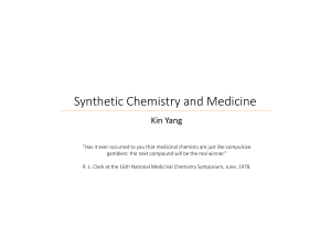 Synthetic Chemistry and Medicine