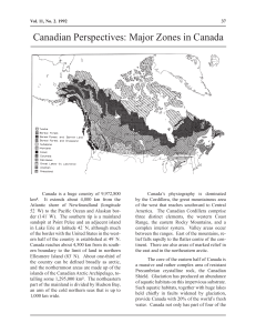 Canadian Perspectives: Major Zones in Canada