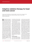 Adaptive radiation therapy for head and neck cancer