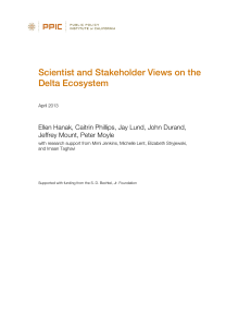 Scientist and Stakeholder Views on the Delta Ecosystem