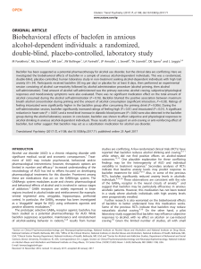 Biobehavioral effects of baclofen in anxious alcohol
