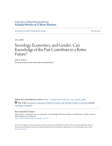 Sociology, Economics, and Gender: Can Knowledge of the Past