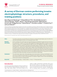 A survey of German centres performing invasive electrophysiology