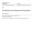 The Meaning of the Maxwell Field Equations