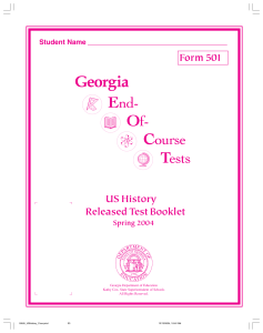 US History - GADOE Georgia Department of Education