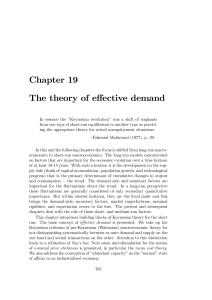 Chapter 19 The theory of effective demand