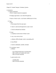 Chapter 42 / Internal Transport: Circulatory Systems I. Introduction A