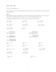 From 135 to 152 Notes on the problem set : 1