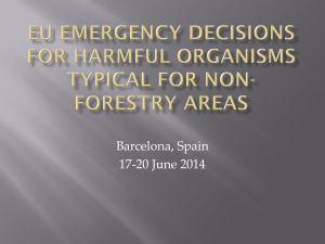 EU Emergency Decisions for Harmful Organisms typical