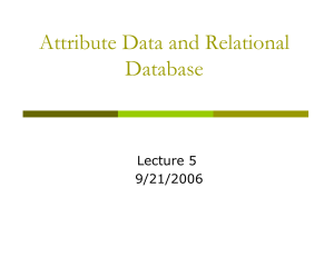 Attribute Data and Relational Database
