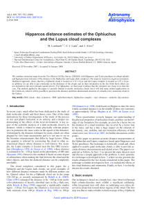 Hipparcos distance estimates of the Ophiuchus and the Lupus cloud