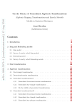 On the Theory of Generalized Algebraic Transformations