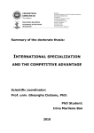 international specialization and the competitive advantage