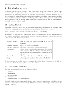 1 Introducing matlab