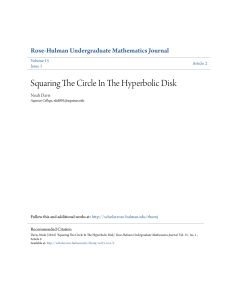 Squaring The Circle In The Hyperbolic Disk - Rose
