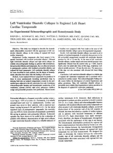 Left ventricular diastolic collapse in regional left heart