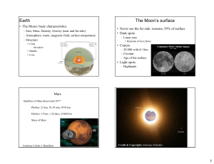 Earth The Moon`s surface