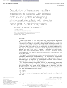Description of transverse maxillary expansion in patients with