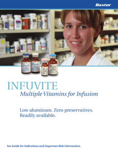 infuvite - Baxter Medication Delivery Products