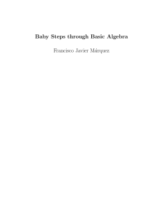 Baby steps through Basic Algebra book