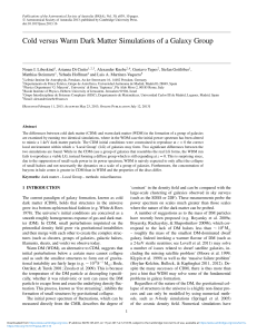 Cold versus Warm Dark Matter Simulations of a Galaxy Group