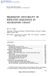 premeiotic instability repeated sequences in neurospora crassa1 of